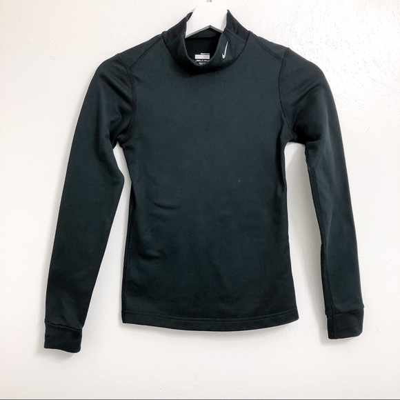 Black Nike Long Sleeve Fit Dry Work Out Sh… - Picture 1 of 4
